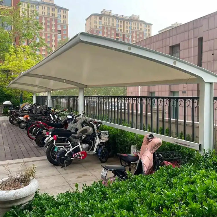 泰来县膜结构电动车棚